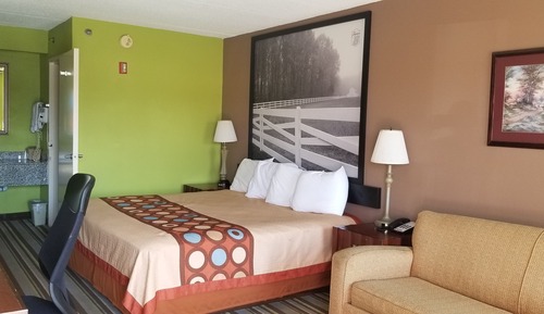 Chambre, 1 très grand lit, accessible aux personnes à mobilité réduite, non-fumeurs (Mobility)