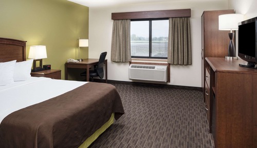 Chambre, 1 grand lit, accessible aux personnes à mobilité réduite, non-fumeurs (Mobility)