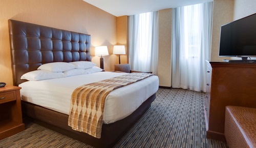 Chambre Deluxe, 1 très grand lit, réfrigérateur et four à micro-ondes (Interior)