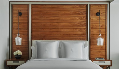Chambre, 2 grands lits, vue jardin