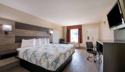 Chambre Deluxe, 1 très grand lit, accessible aux personnes à mobilité réduite, non-fumeurs