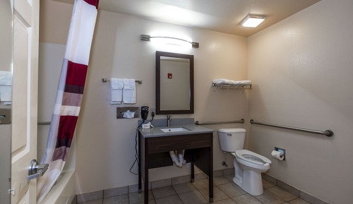 Chambre Deluxe, 1 très grand lit, accessible aux personnes à mobilité réduite (Roll-In Shower)