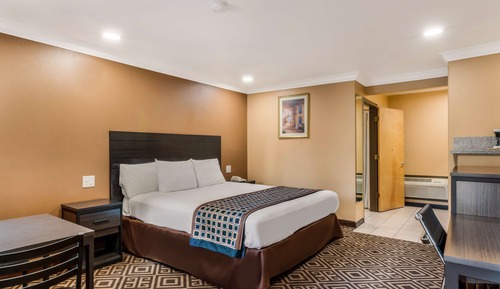 Chambre, 1 grand lit, accessible aux personnes à mobilité réduite, non-fumeurs