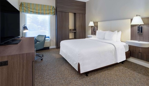 Chambre, 1 grand lit, accessible aux personnes à mobilité réduite (Roll-In Shower)