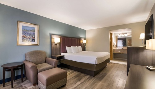 Chambre Standard, 1 très grand lit, non-fumeurs, baignoire à jets