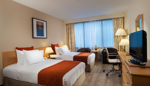 Chambre, 2 lits une place, vue ville