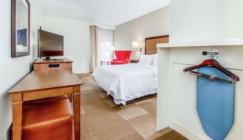 Chambre, 1 grand lit, accessible aux personnes à mobilité réduite (Roll-in Shower)