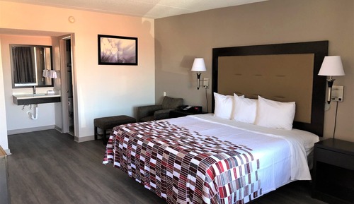 Chambre Deluxe, 1 très grand lit, accessible aux personnes à mobilité réduite, non-fumeurs