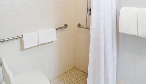 Chambre, 1 très grand lit et 1 canapé-lit (Mobility/Hearing Access, Roll-In Shwr)