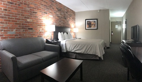 Chambre, 1 grand lit, accessible aux personnes à mobilité réduite, non-fumeurs (Mobility)