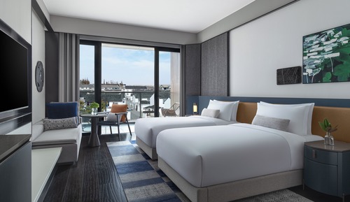 Chambre, 2 lits doubles, vue fleuve (Essential)