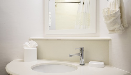 Chambre, 1 grand lit, non-fumeurs (Mobility & Hearing, Roll-in Shower)