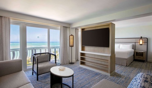 Suite Exécutive, 1 très grand lit et 1 canapé-lit, vue océan