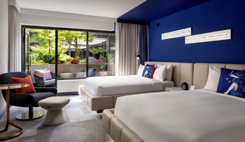 Chambre « Premier », 2 grands lits, terrasse, vue cour intérieure