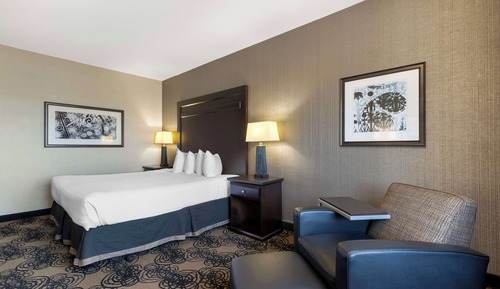 Chambre Standard, 1 très grand lit, accessible aux personnes à mobilité réduite, baignoire