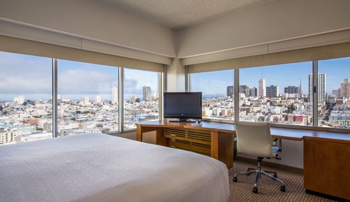 Chambre Premium, 1 très grand lit, avec vue, en angle