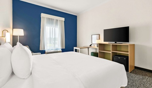 Chambre, 1 très grand lit (Mobility & Hearing, Roll-in Shower)