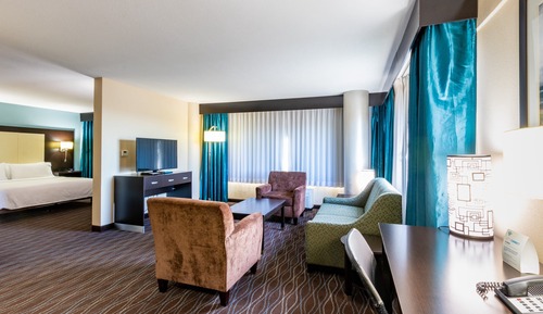 Suite, 1 très grand lit, douche accessible en fauteuil roulant (Communications Accessible)