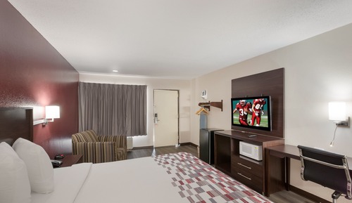 Chambre Supérieure, 1 très grand lit, accessible aux personnes à mobilité réduite (Roll-In Shower)