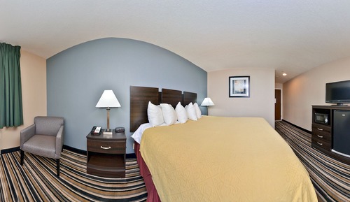 Chambre, 1 très grand lit, accessible aux personnes à mobilité réduite (Mobility, Roll-In Shower)