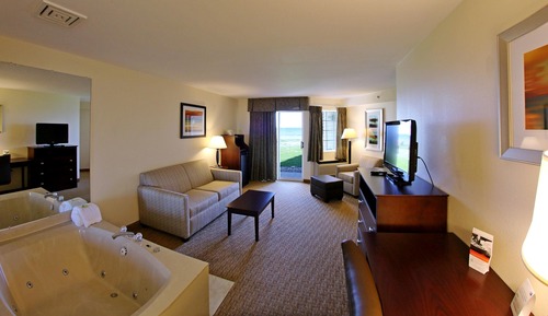 Chambre Standard, 1 très grand lit, vue lac