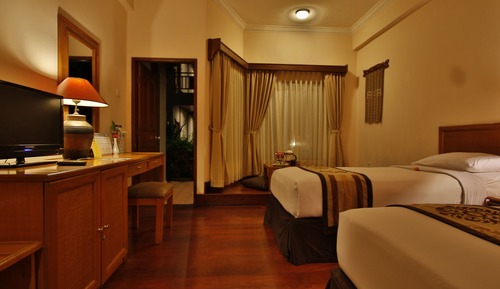 Chambre Deluxe avec lits jumeaux, vue jardin