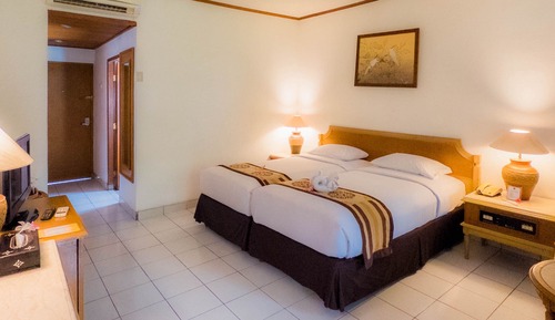 Chambre Supérieure avec lits jumeaux, vue jardin