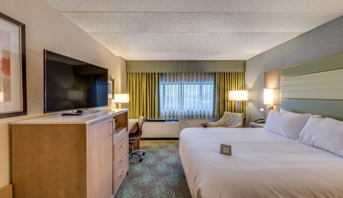Chambre Standard, 1 très grand lit, accessible aux personnes malentendantes (Roll-In Shower)