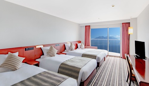 Chambre Quadruple Standard, non-fumeurs (Sakurajima View)