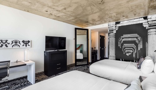 Chambre, 2 grands lits, accessible aux personnes à mobilité réduite (Hearing)