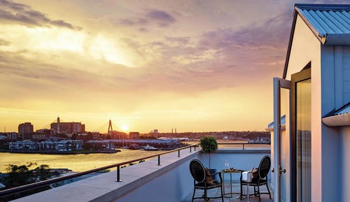 Chambre « Premier », 1 très grand lit, terrasse, vue port