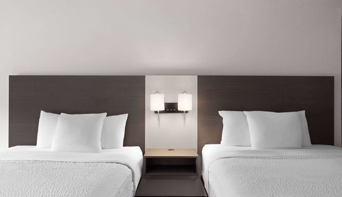 Chambre, 2 grands lits, non-fumeurs (Mobility/Hearing, Tub w/ Grab Bars)