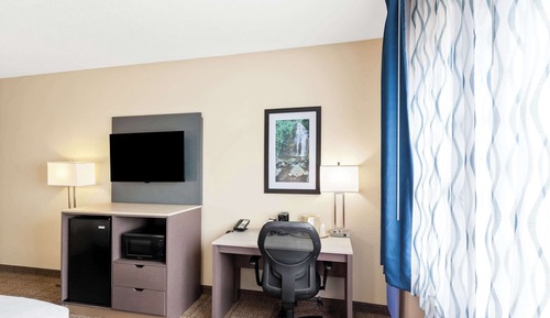 Chambre, 1 grand lit, accessible aux personnes à mobilité réduite, non-fumeurs (Roll-In Shower)