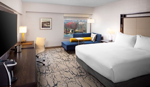 Chambre, 1 très grand lit, accessible aux personnes à mobilité réduite, baignoire