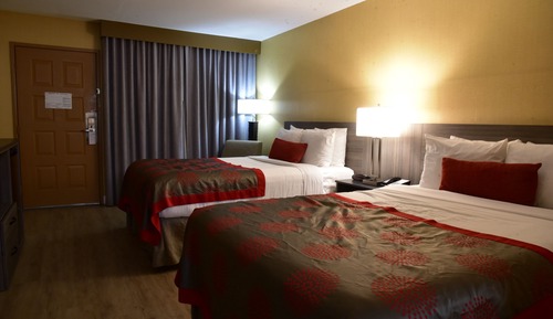 Chambre, 2 lits doubles, non-fumeurs, vue baie (Upper Floor)