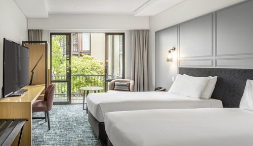 Chambre Deluxe avec lits jumeaux, balcon