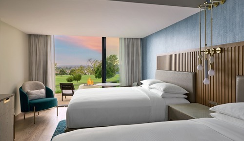 Chambre, 2 grands lits, non-fumeurs, vue golf