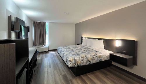 Chambre Deluxe, 1 très grand lit, accessible aux personnes à mobilité réduite, non-fumeurs