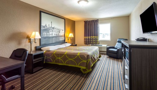Chambre, 1 très grand lit, accessible aux personnes à mobilité réduite (Mobility, Roll-In Shower)