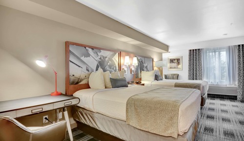 Chambre Standard, 2 grands lits, accessible aux personnes à mobilité réduite, cuisine (Full Kitchen)