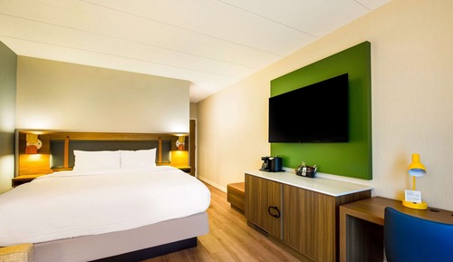 Chambre Deluxe, 1 très grand lit et 1 canapé-lit (Mobility/Hearing Roll in Shower)
