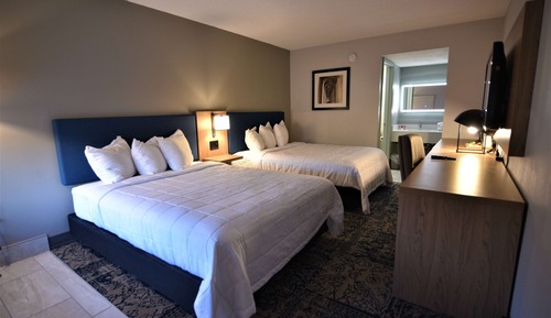 Chambre, 2 grands lits, accessible aux personnes à mobilité réduite, non-fumeurs (Mobility Room)