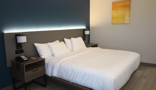 Chambre, 1 grand lit, accessible aux personnes à mobilité réduite, non-fumeurs