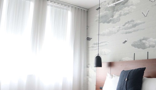 Chambre, 1 grand lit, vue ville
