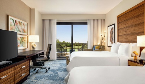 Chambre, 2 grands lits, balcon