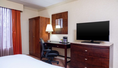 Chambre, 1 grand lit (Mobility & Hearing, Roll-in Shower)