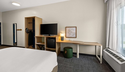 Chambre, 1 très grand lit (Mobility & Hearing, Roll-In Shower)