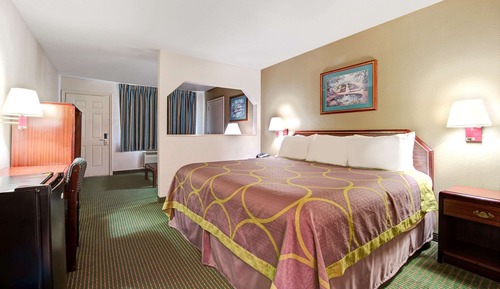 Chambre, 1 très grand lit, accessible aux personnes à mobilité réduite (Mobility, Roll-In Shower)