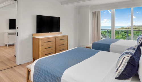 Chambre Premium, 2 grands lits, vue océan