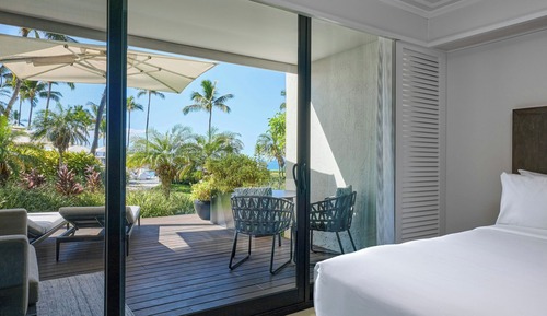 Chambre, 2 grands lits, vue océan, rez-de-chaussée (Sundeck)